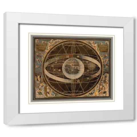 Celestial II White Modern Wood Framed Art Print with Double Matting by Brennan, Russell