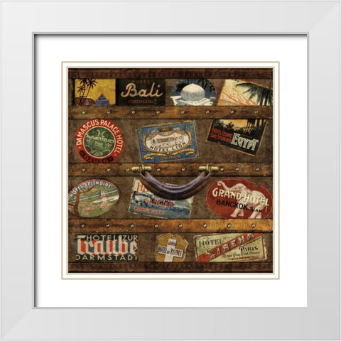 Well Traveled I White Modern Wood Framed Art Print with Double Matting by Brennan, Russell
