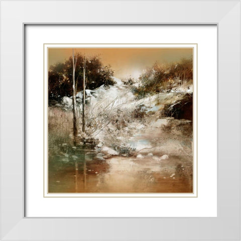 Warm Winter White Modern Wood Framed Art Print with Double Matting by Di Scenza, Ron