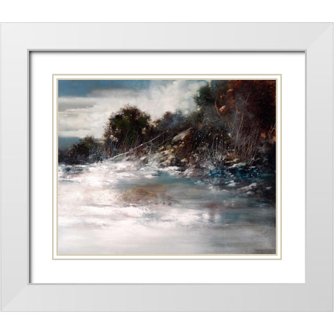 Winter Wind White Modern Wood Framed Art Print with Double Matting by Di Scenza, Ron