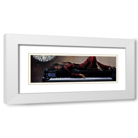 Into the Rhythm White Modern Wood Framed Art Print with Double Matting by Di Scenza, Ron