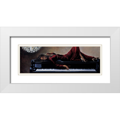 Into the Rhythm White Modern Wood Framed Art Print with Double Matting by Di Scenza, Ron