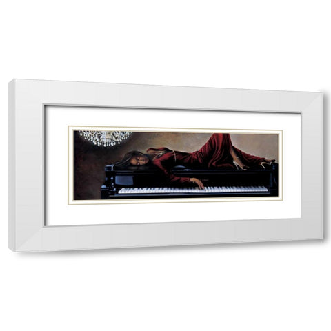 Into the Rhythm White Modern Wood Framed Art Print with Double Matting by Di Scenza, Ron