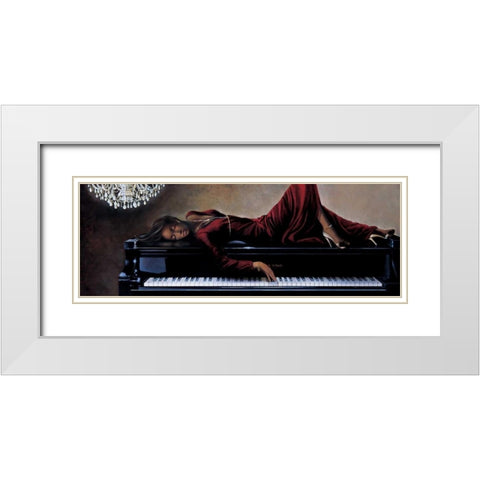 Into the Rhythm White Modern Wood Framed Art Print with Double Matting by Di Scenza, Ron