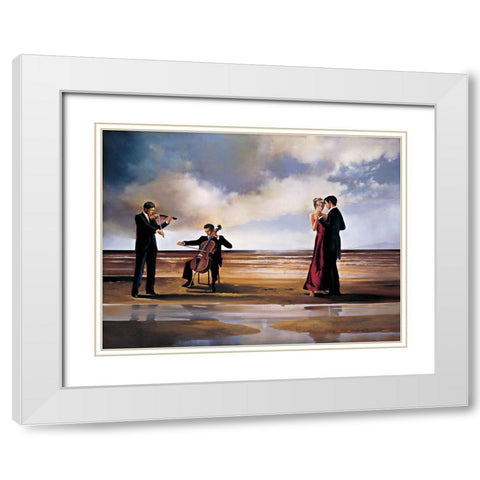 Dance with me White Modern Wood Framed Art Print with Double Matting by Di Scenza, Ron