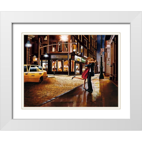 At Last White Modern Wood Framed Art Print with Double Matting by Di Scenza, Ron