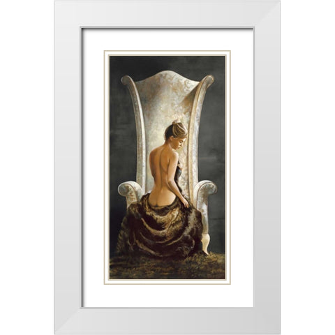 Lovely Lady White Modern Wood Framed Art Print with Double Matting by Di Scenza, Ron