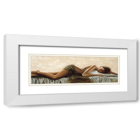 Peaceful White Modern Wood Framed Art Print with Double Matting by Di Scenza, Ron