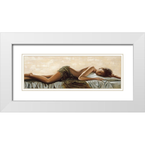 Peaceful White Modern Wood Framed Art Print with Double Matting by Di Scenza, Ron