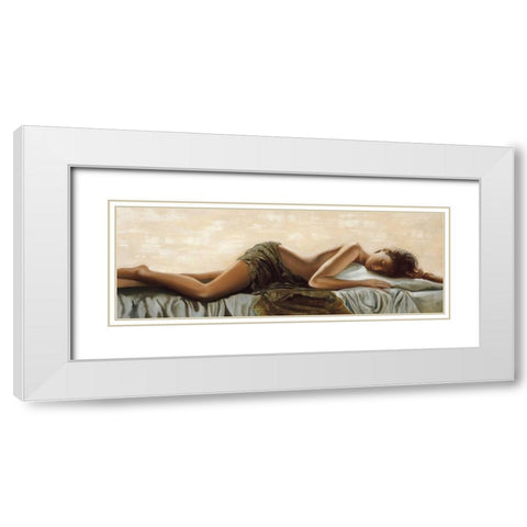Peaceful White Modern Wood Framed Art Print with Double Matting by Di Scenza, Ron