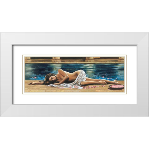 Restful Retreat II White Modern Wood Framed Art Print with Double Matting by Di Scenza, Ron