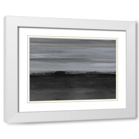Night by Night White Modern Wood Framed Art Print with Double Matting by Springer, Rachel