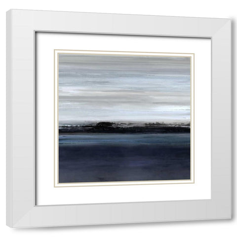 Midnight White Modern Wood Framed Art Print with Double Matting by Springer, Rachel