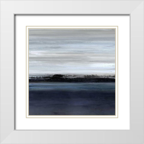Midnight White Modern Wood Framed Art Print with Double Matting by Springer, Rachel