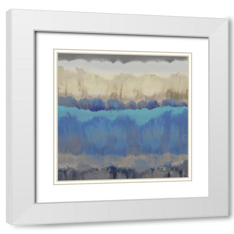 Murmur II White Modern Wood Framed Art Print with Double Matting by Springer, Rachel