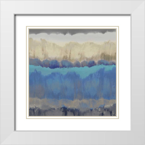 Murmur II White Modern Wood Framed Art Print with Double Matting by Springer, Rachel