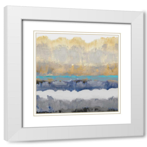 Murmur III White Modern Wood Framed Art Print with Double Matting by Springer, Rachel