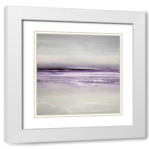 Sway in Amethyst White Modern Wood Framed Art Print with Double Matting by Springer, Rachel