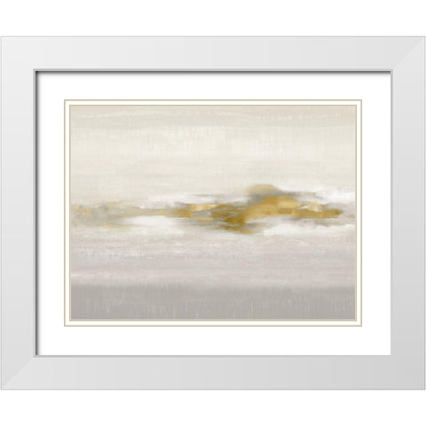 Ethereal with Gold II White Modern Wood Framed Art Print with Double Matting by Springer, Rachel
