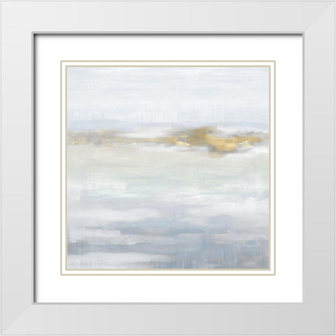 Ethereal with Gold III White Modern Wood Framed Art Print with Double Matting by Springer, Rachel