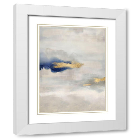 Ethereal with Blue V White Modern Wood Framed Art Print with Double Matting by Springer, Rachel