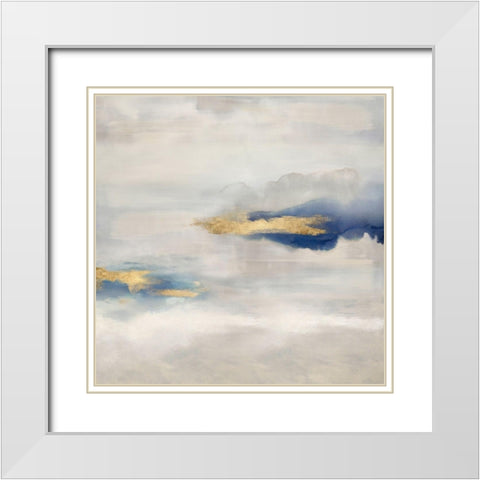 Ethereal with Blue IV White Modern Wood Framed Art Print with Double Matting by Springer, Rachel