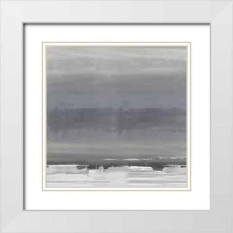Highlight Midnight II White Modern Wood Framed Art Print with Double Matting by Springer, Rachel