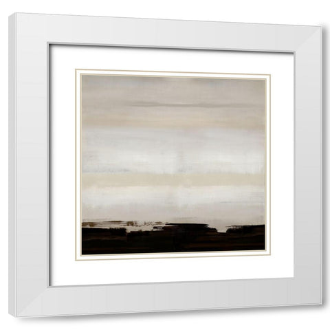 Chocolate Strokes II White Modern Wood Framed Art Print with Double Matting by Springer, Rachel