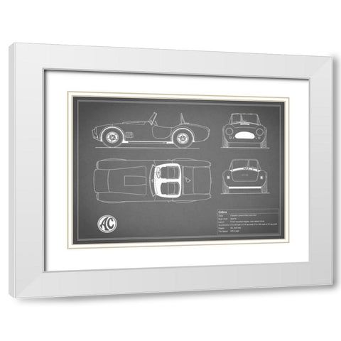 Cobra Red-Grey White Modern Wood Framed Art Print with Double Matting by Rogan, Mark