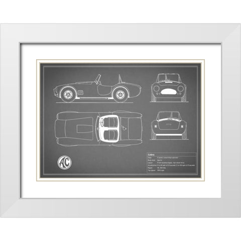 Cobra Red-Grey White Modern Wood Framed Art Print with Double Matting by Rogan, Mark