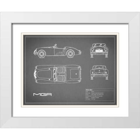 MGM GA-Grey White Modern Wood Framed Art Print with Double Matting by Rogan, Mark