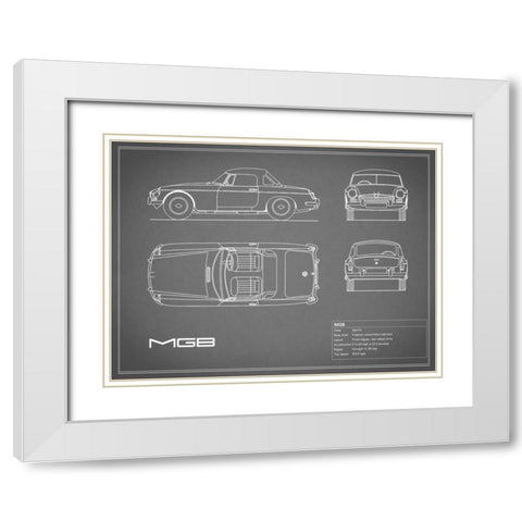 MGB-Grey White Modern Wood Framed Art Print with Double Matting by Rogan, Mark