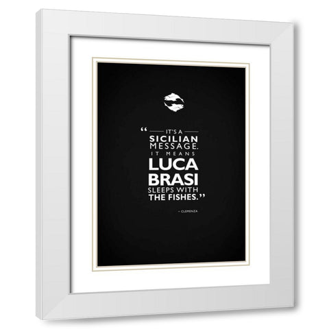 Luca Brasi White Modern Wood Framed Art Print with Double Matting by Rogan, Mark