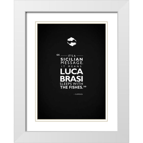 Luca Brasi White Modern Wood Framed Art Print with Double Matting by Rogan, Mark