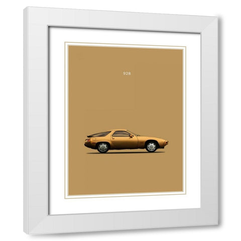 Porsche 928 1979 White Modern Wood Framed Art Print with Double Matting by Rogan, Mark