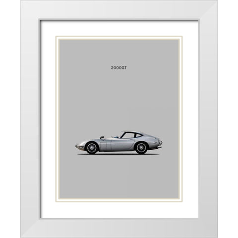 Toyotta 2000GT Grey White Modern Wood Framed Art Print with Double Matting by Rogan, Mark