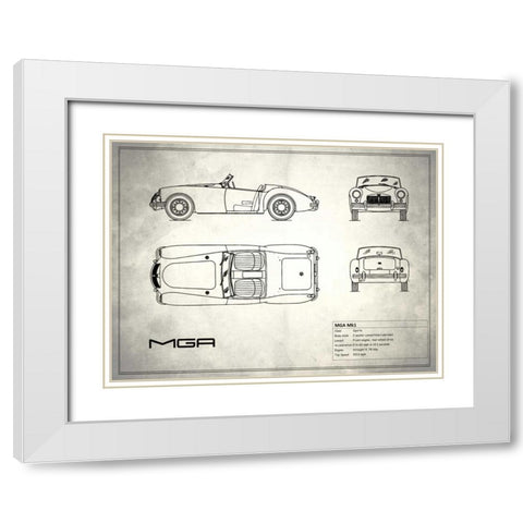 MG MGA White White Modern Wood Framed Art Print with Double Matting by Rogan, Mark