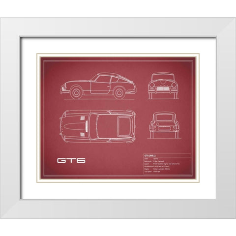 Triumph GT6 Mk1 White White Modern Wood Framed Art Print with Double Matting by Rogan, Mark