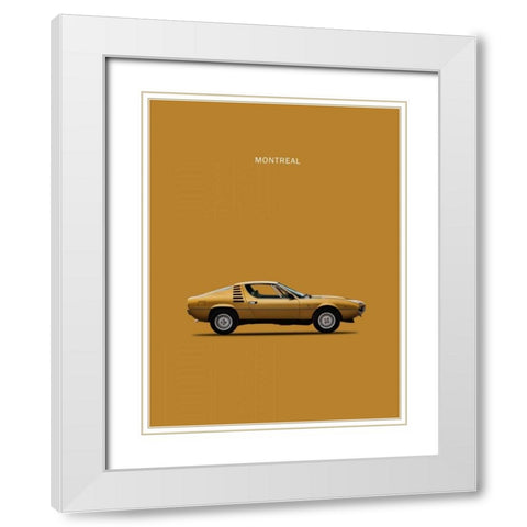 Alfa Romeo Montreal 1972 White Modern Wood Framed Art Print with Double Matting by Rogan, Mark