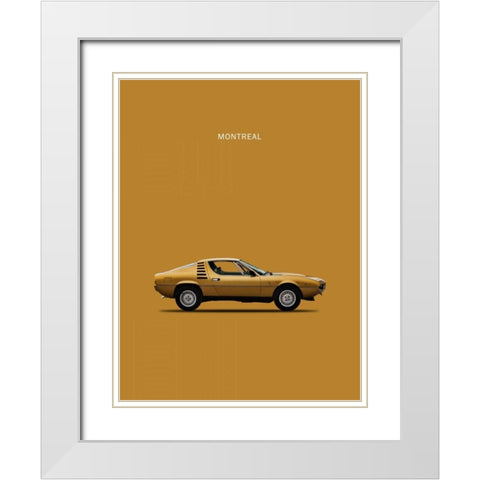 Alfa Romeo Montreal 1972 White Modern Wood Framed Art Print with Double Matting by Rogan, Mark