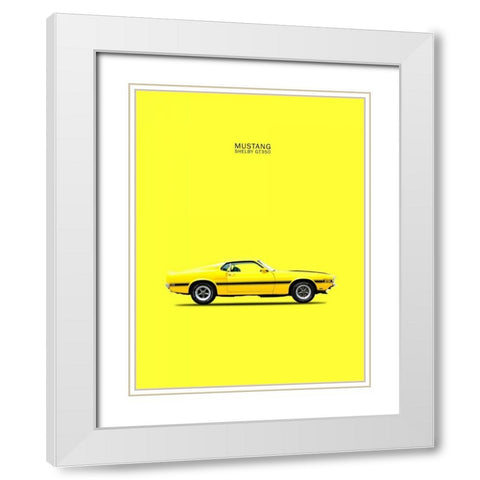 Mustang Shelby GT350 69 Yellow White Modern Wood Framed Art Print with Double Matting by Rogan, Mark