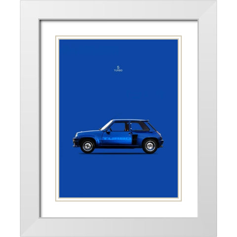 Renault 5 Turbo 1983 White Modern Wood Framed Art Print with Double Matting by Rogan, Mark