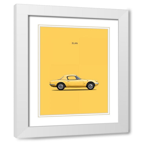 Lotus Elan 1965 White Modern Wood Framed Art Print with Double Matting by Rogan, Mark