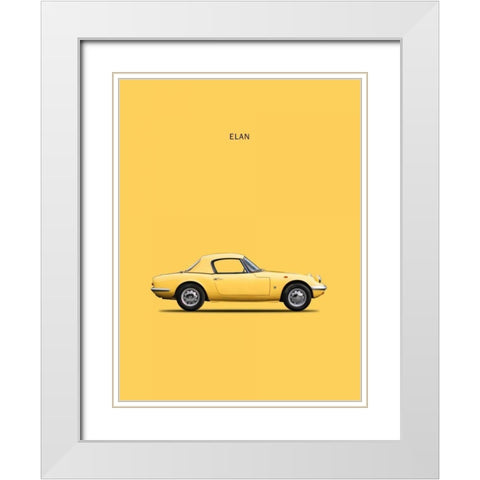 Lotus Elan 1965 White Modern Wood Framed Art Print with Double Matting by Rogan, Mark