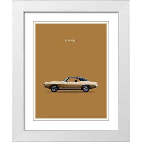 Pontiac Firebird 1969 White Modern Wood Framed Art Print with Double Matting by Rogan, Mark