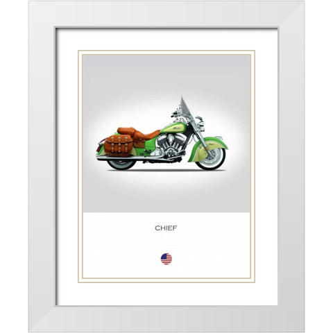 Indian Chief 2015 White Modern Wood Framed Art Print with Double Matting by Rogan, Mark