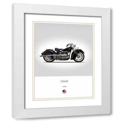 Indian Four 1938 White Modern Wood Framed Art Print with Double Matting by Rogan, Mark