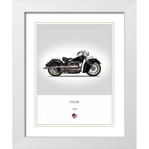 Indian Four 1938 White Modern Wood Framed Art Print with Double Matting by Rogan, Mark