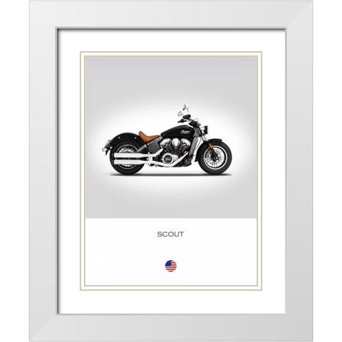 Indian Scout 2016 White Modern Wood Framed Art Print with Double Matting by Rogan, Mark