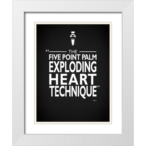 Kill Bill - Exploding Heart White Modern Wood Framed Art Print with Double Matting by Rogan, Mark